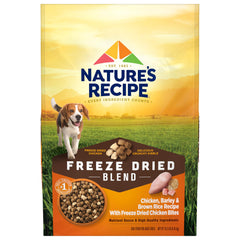 Nature's Recipe bag front shows real chicken as the first ingredient.