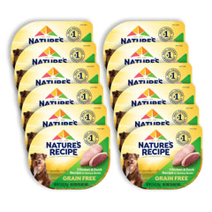 Nature’s Recipe grain-free wet dog food cups pack—convenient meals for dogs.