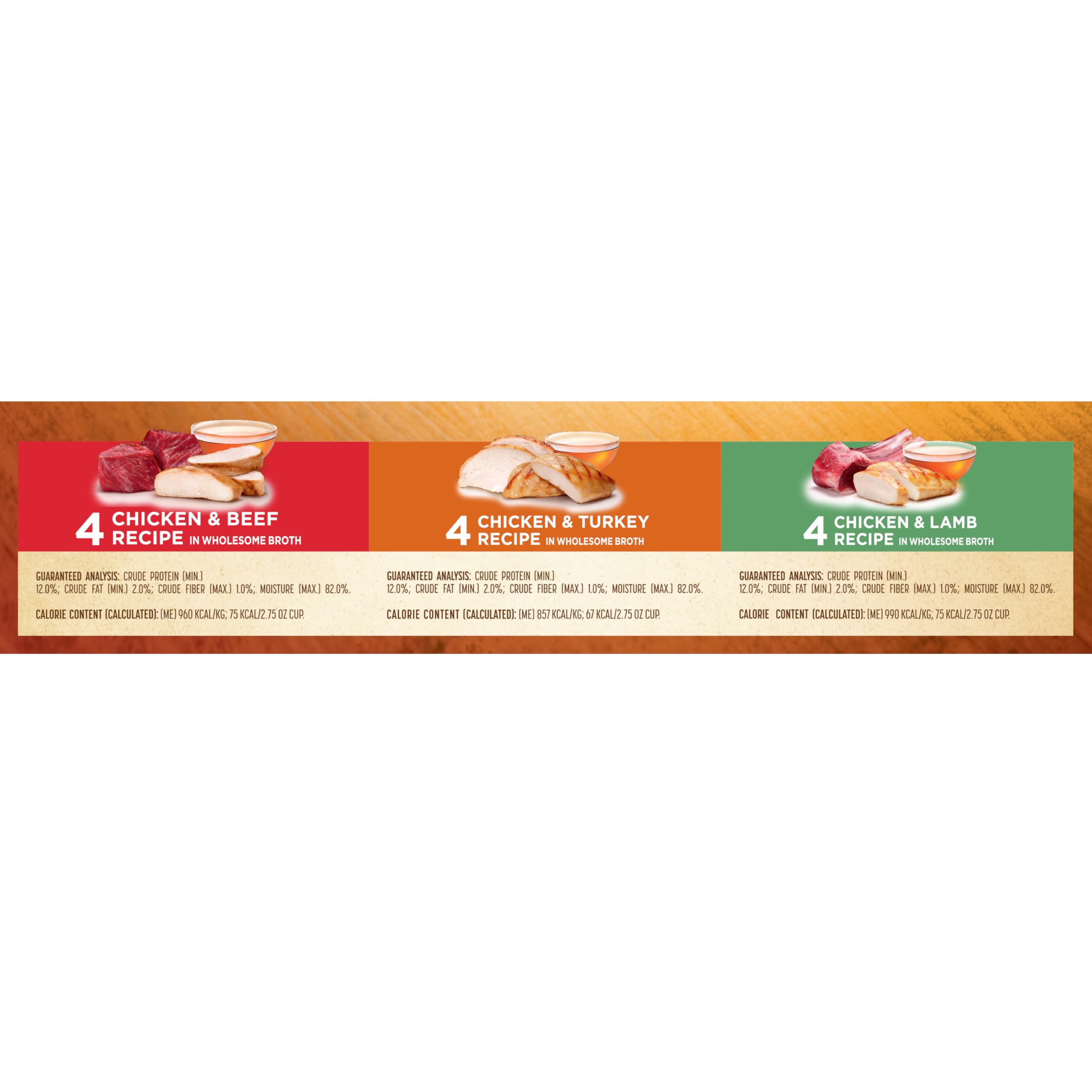 Single-serve cups ready to feed in a bowl by Nature’s Recipe