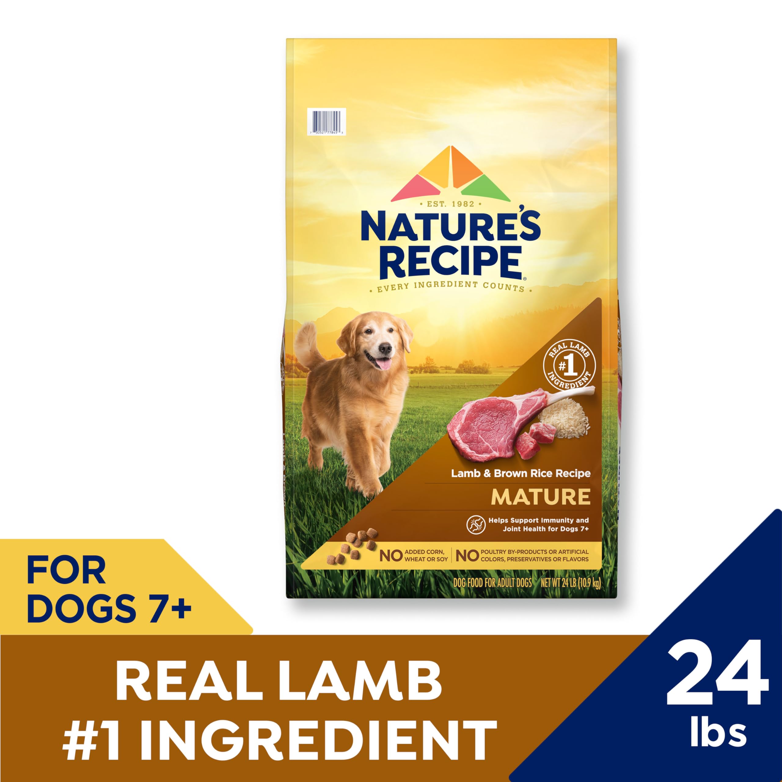 Nature's Recipe Mature Lamb food served in a bowl for mealtime