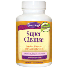 Nature's Secret Super Cleanse bottle front view for daily gut support.