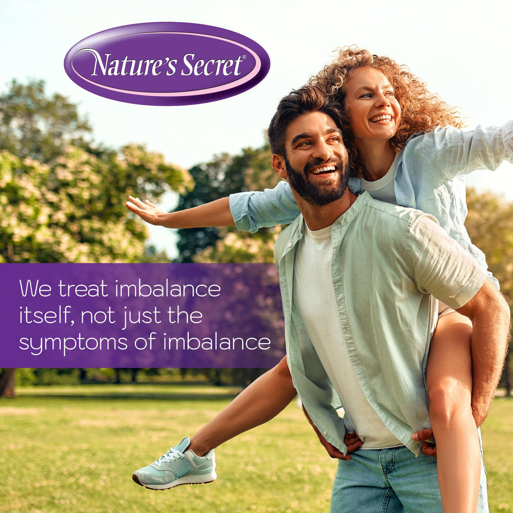 Close-up of Nature's Secret Super Cleanse tablets with glossy finish.