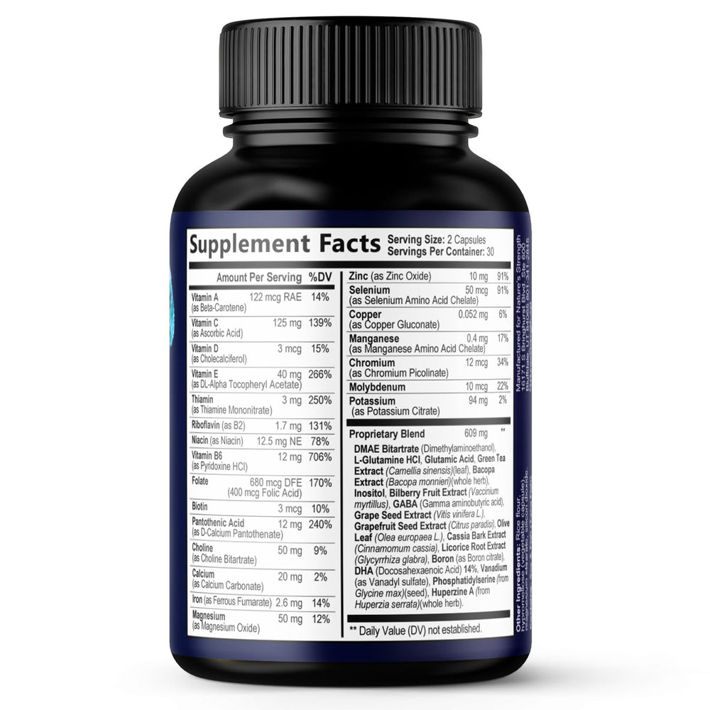 Nature's Strength capsule lineup suggesting study and work focus use cases.