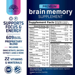 Nature's Strength nootropics capsules closeup highlighting cognitive clarity potential.