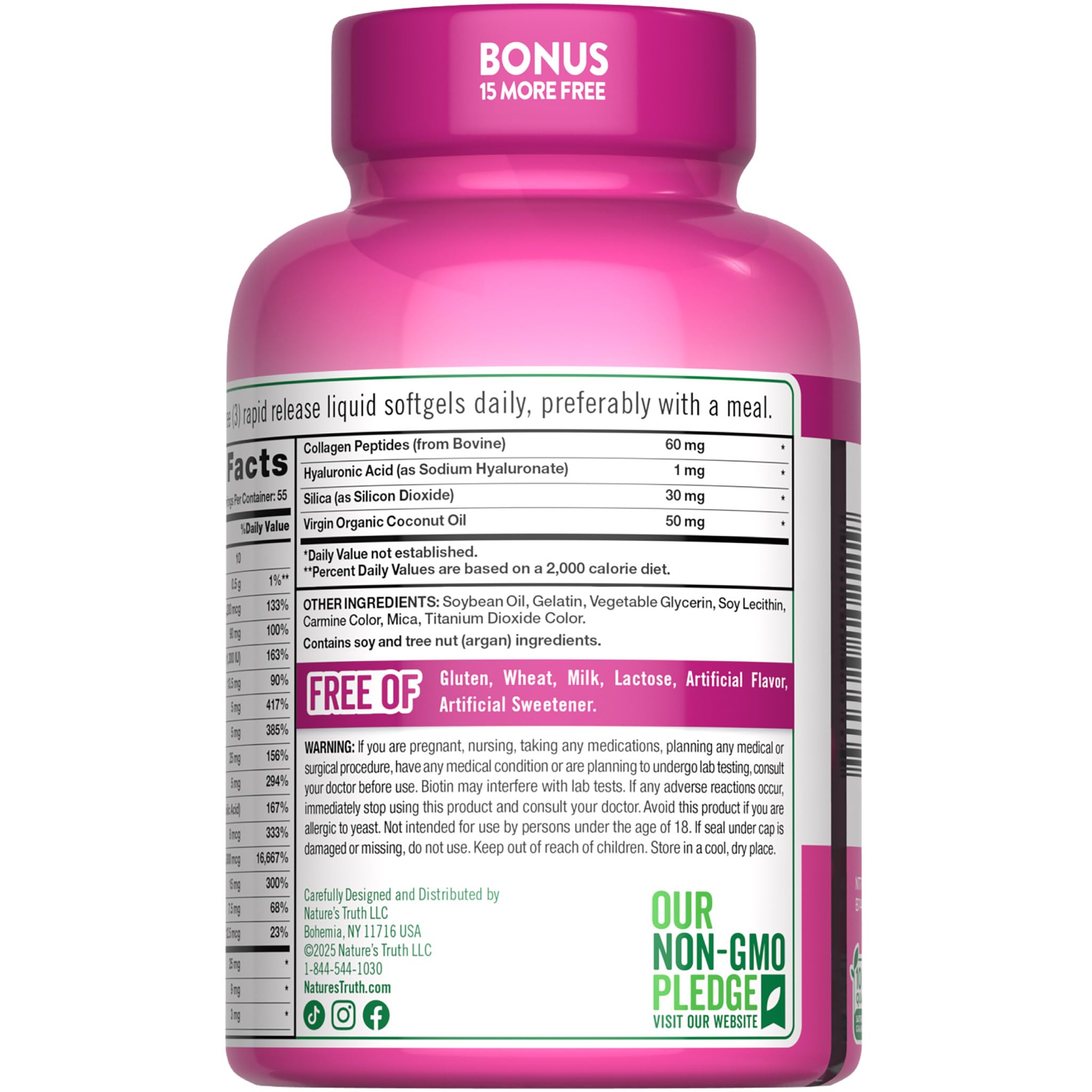 Nature's Truth 165 softgels bottle for convenient daily supplementation.