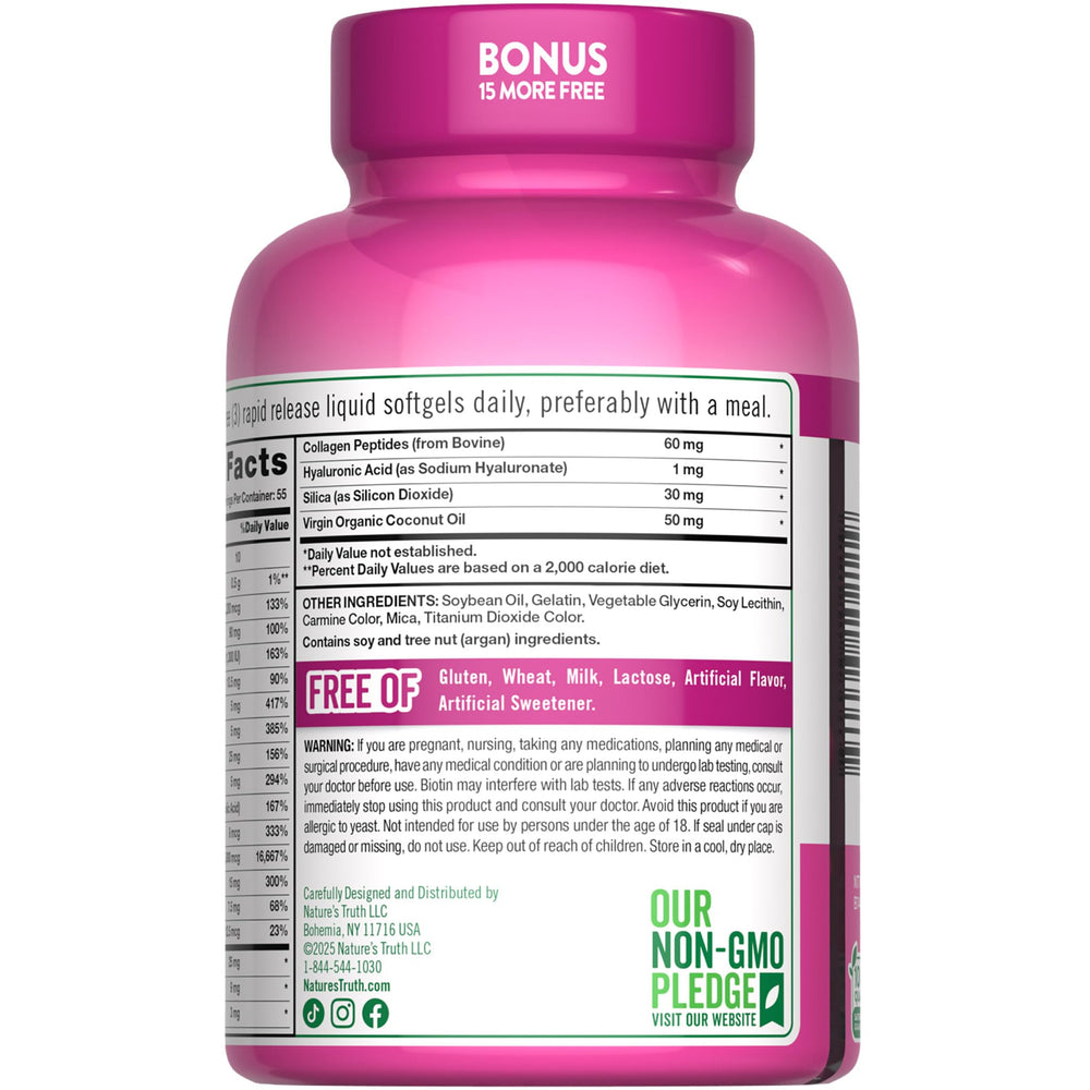 Nature's Truth 165 softgels bottle for convenient daily supplementation.