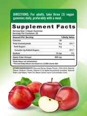 Nature's Truth Apple Cider Vinegar Gummies apple flavor close-up for a tasty vegan option