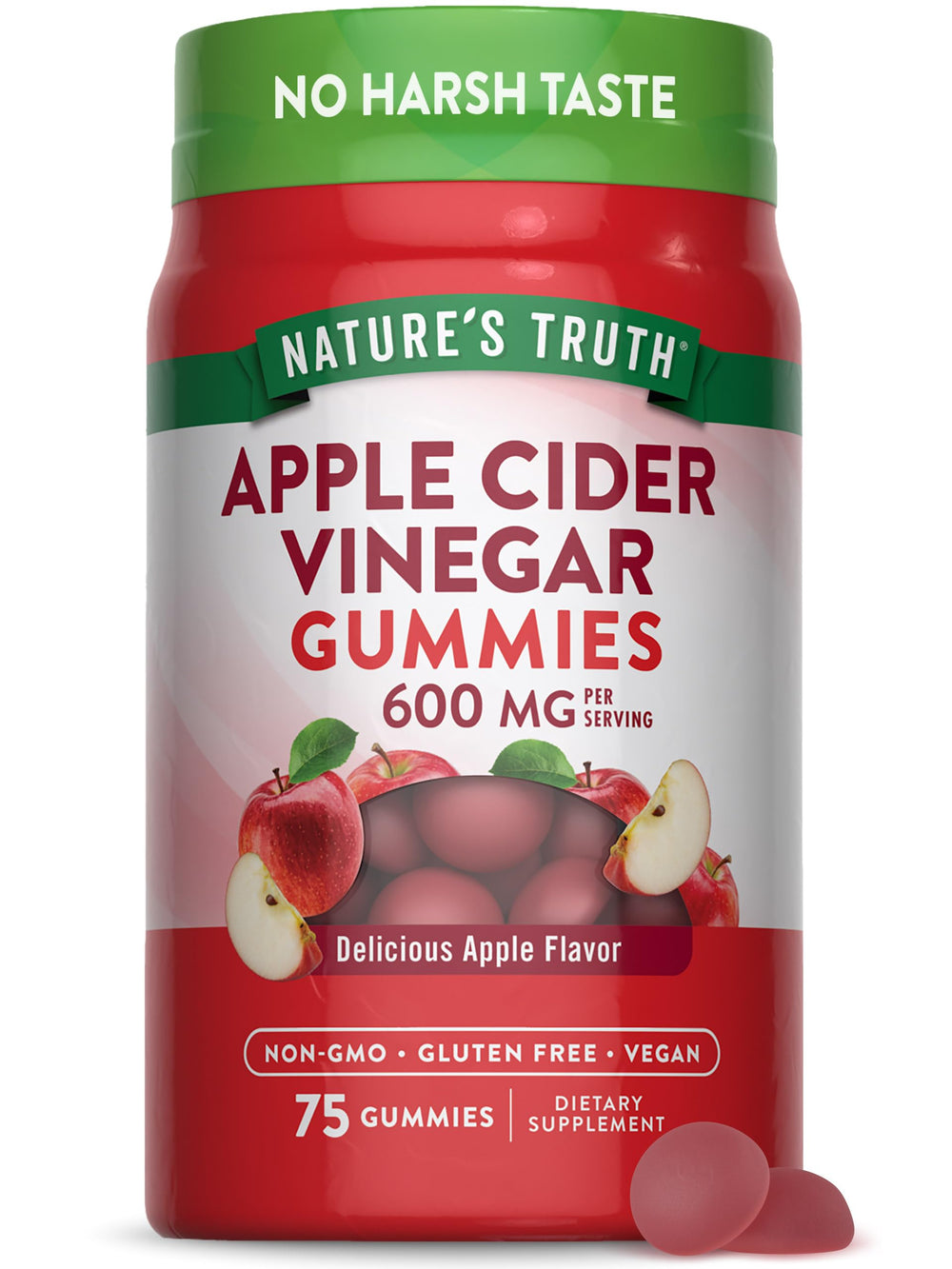 Nature's Truth Apple Cider Vinegar Gummies bottle ready for daily use, tasty vegan option