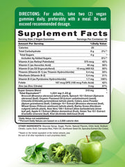 Nature's Truth Apple-flavor gummies close-up; tasty vegan option.