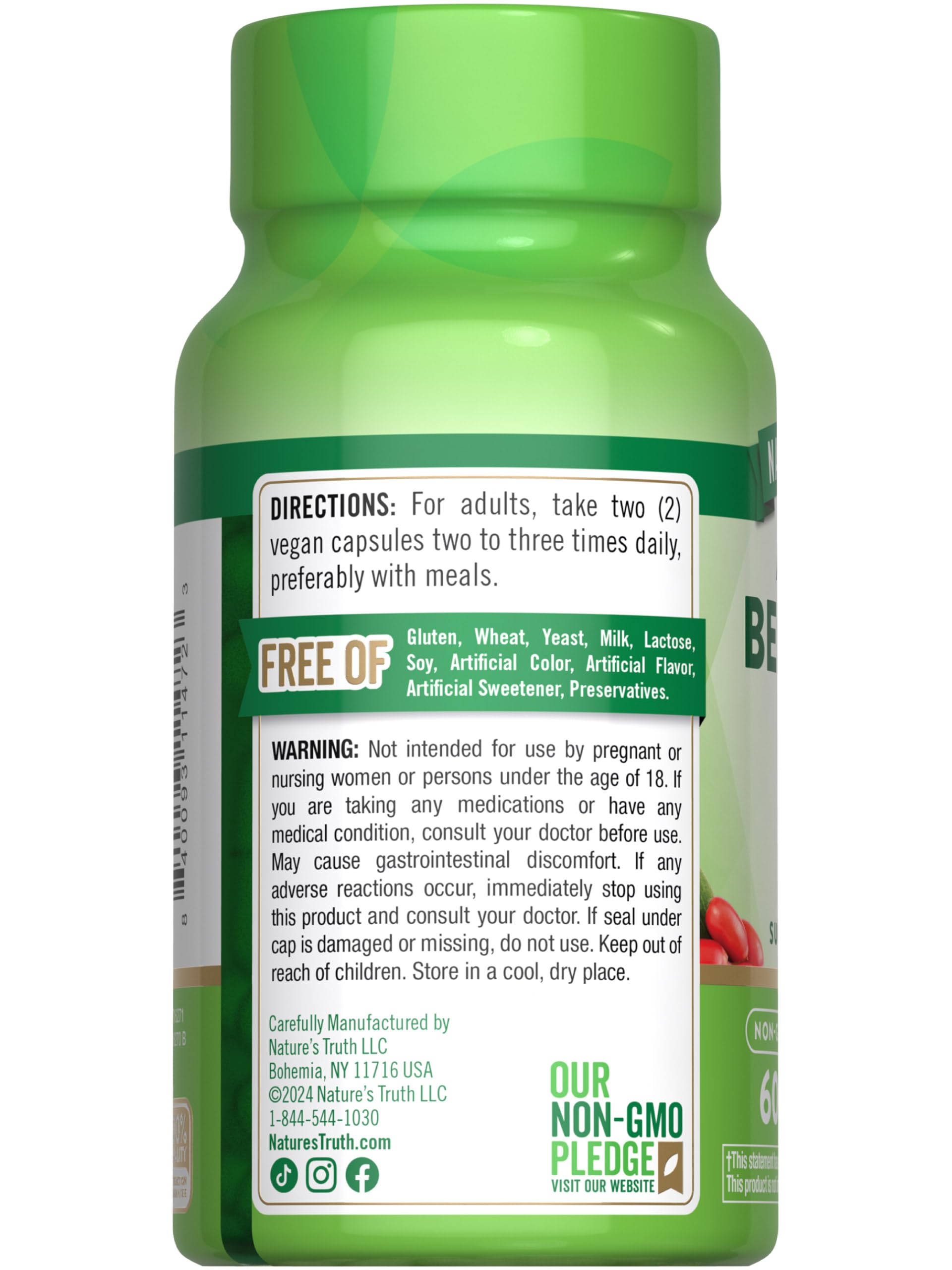 Nature's Truth Berberine product shot, 60 capsules for daily use