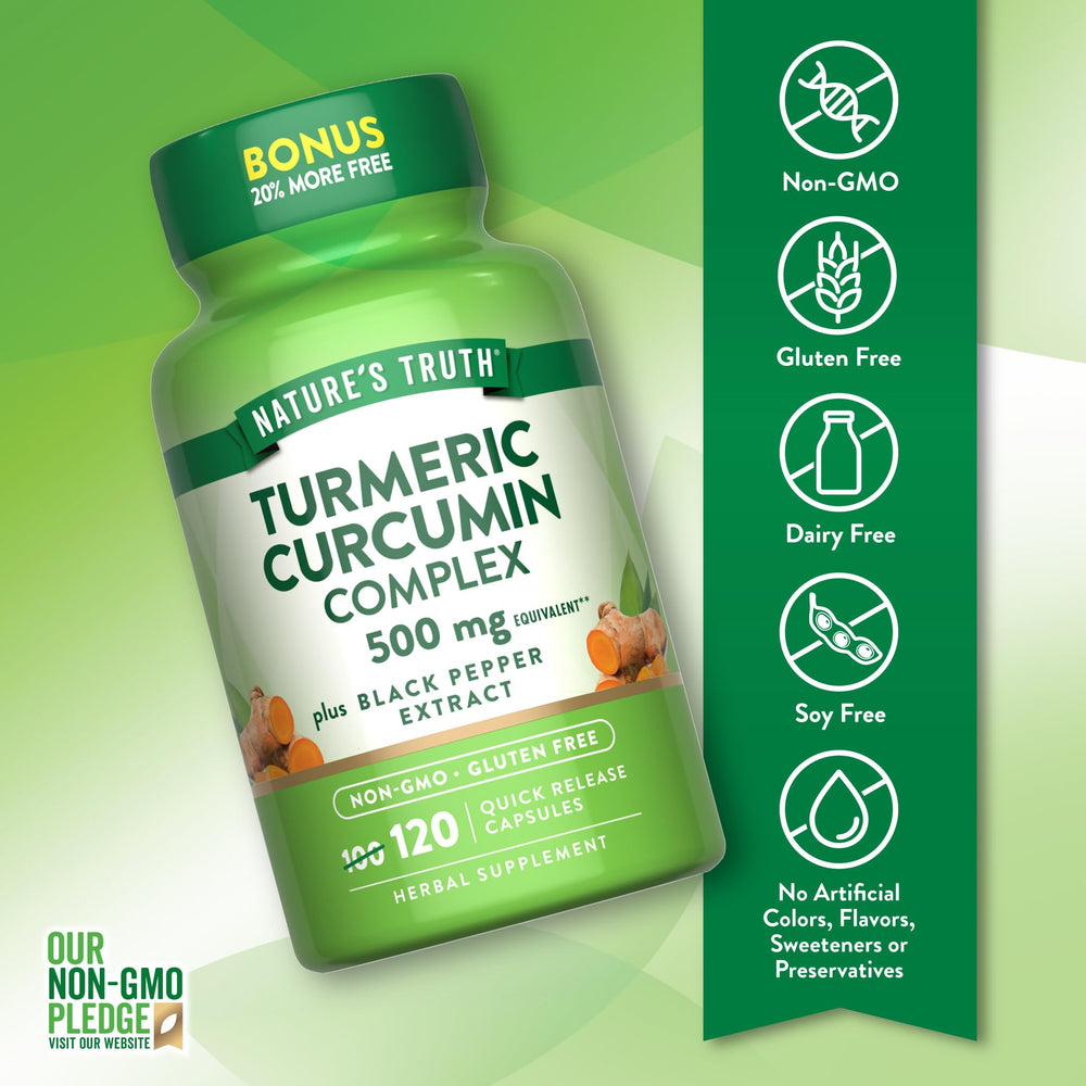 Nature's Truth Black Pepper Extract bottle highlighting absorption-friendly formula