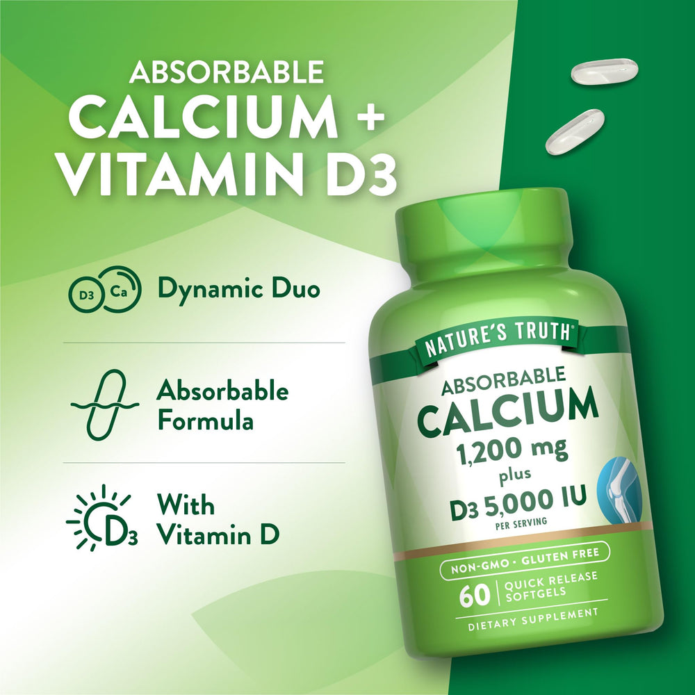 Nature's Truth calcium ingredients list highlights calcium carbonate base