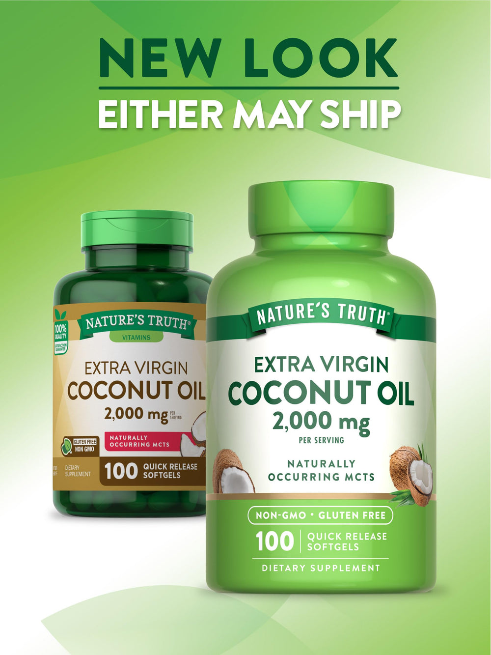 Nature's Truth Coconut Oil bottle pouring for easy daily use