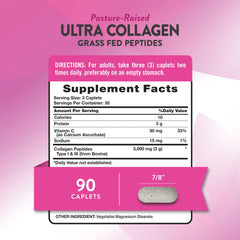 Close-up of Nature's Truth Collagen Peptides caplets for easy daily use
