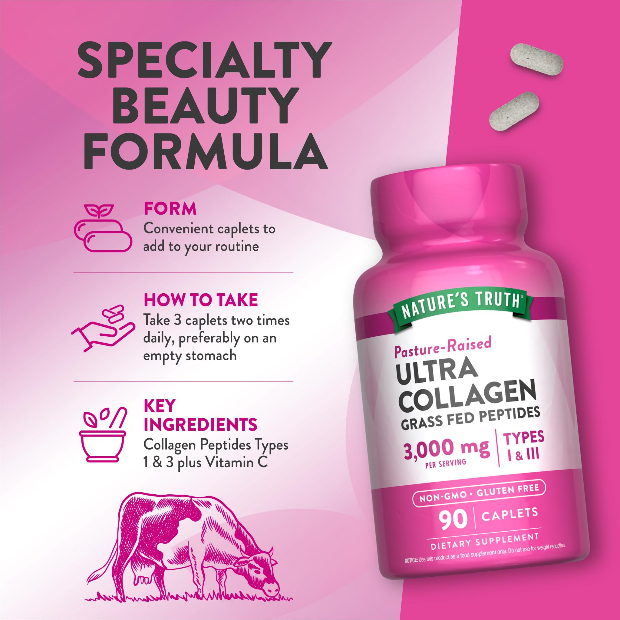 Nature's Truth Collagen Peptides gluten-free option for sensitive diets