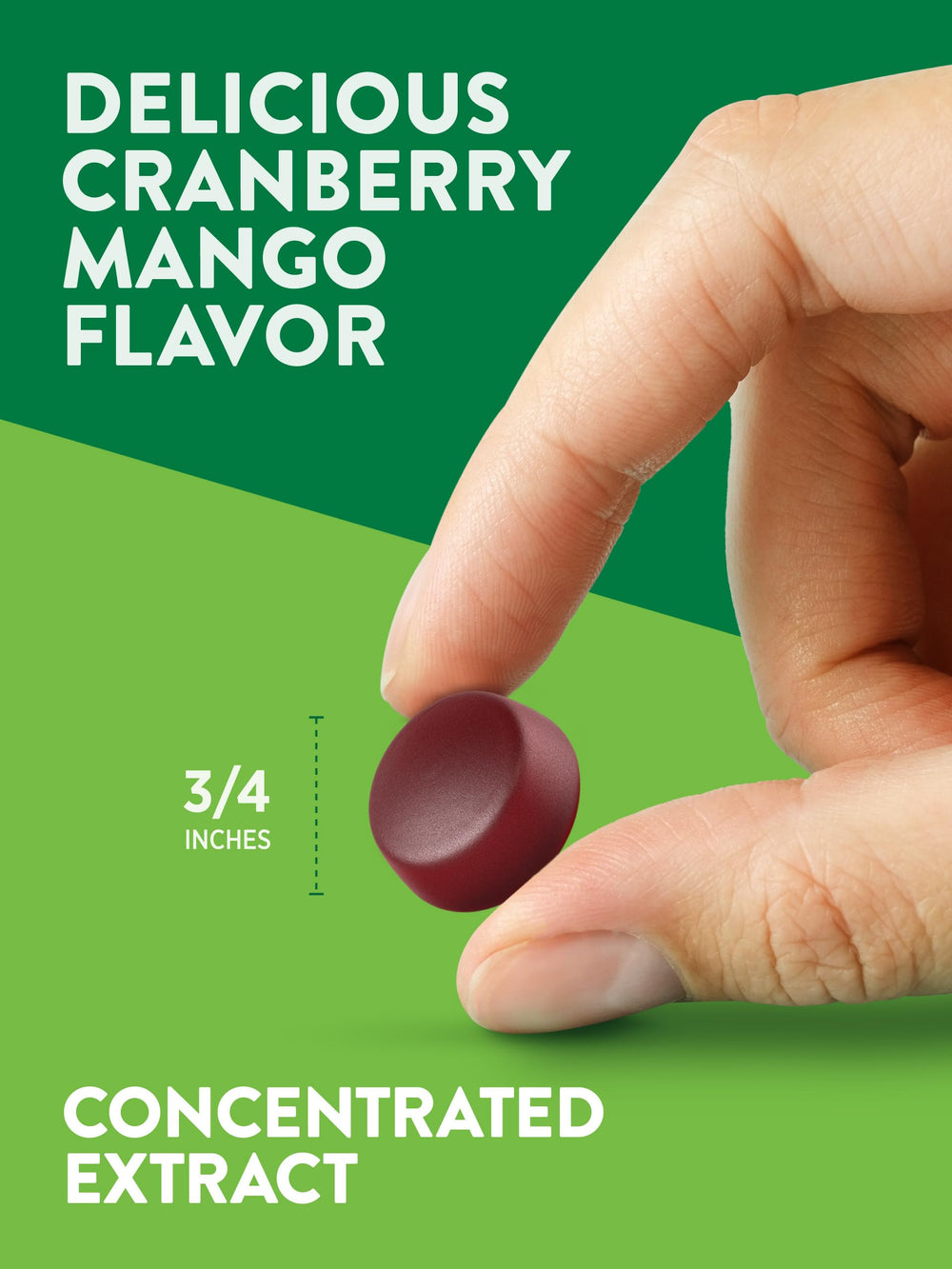 Nature's Truth Cranberry Gummies mango-flavor illustration highlighting fruity taste.