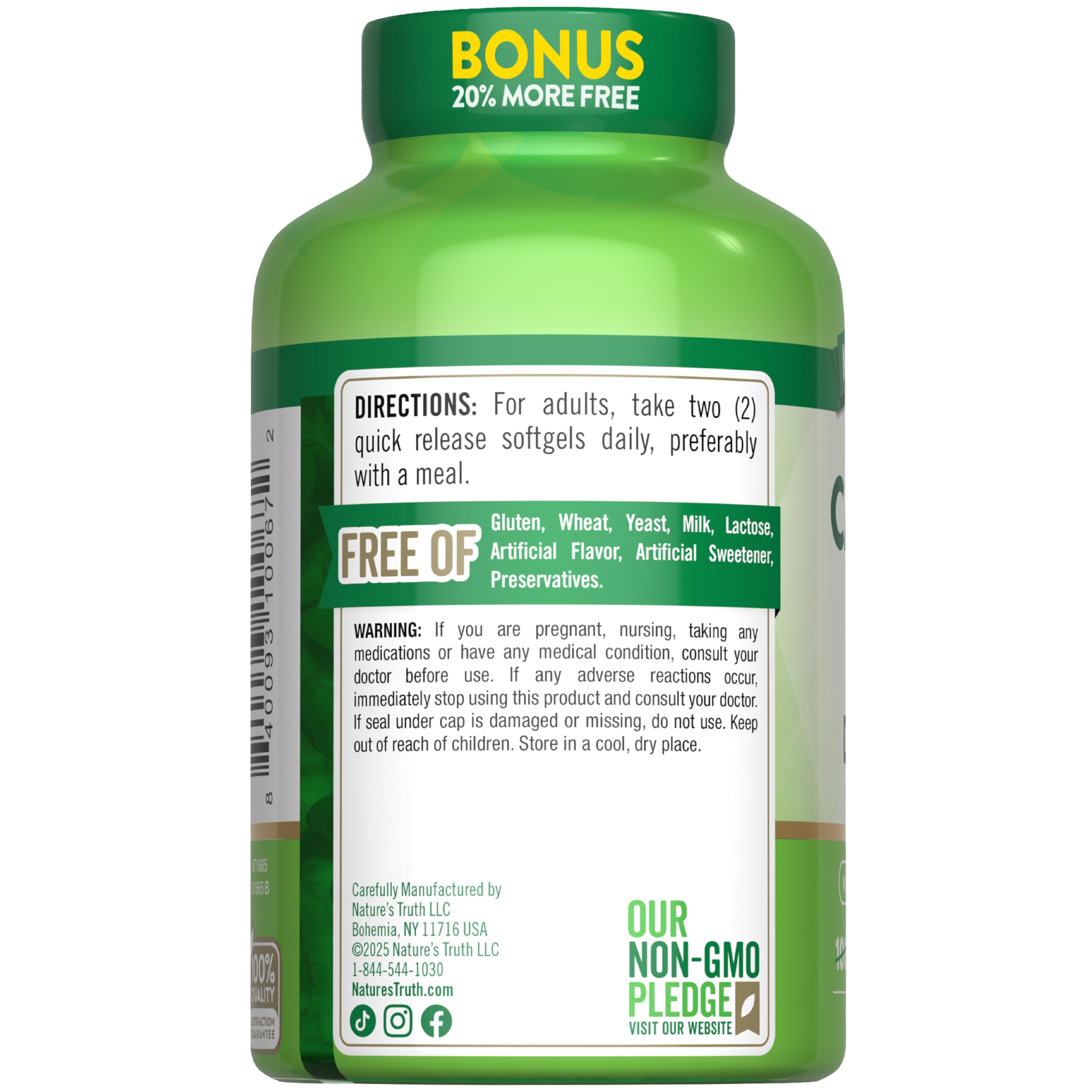 Nature's Truth daily-use lifestyle scene featuring calcium-d3 softgels