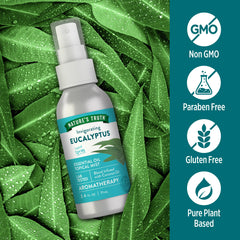 Nature's Truth Eucalyptus Mist spray label highlights purity