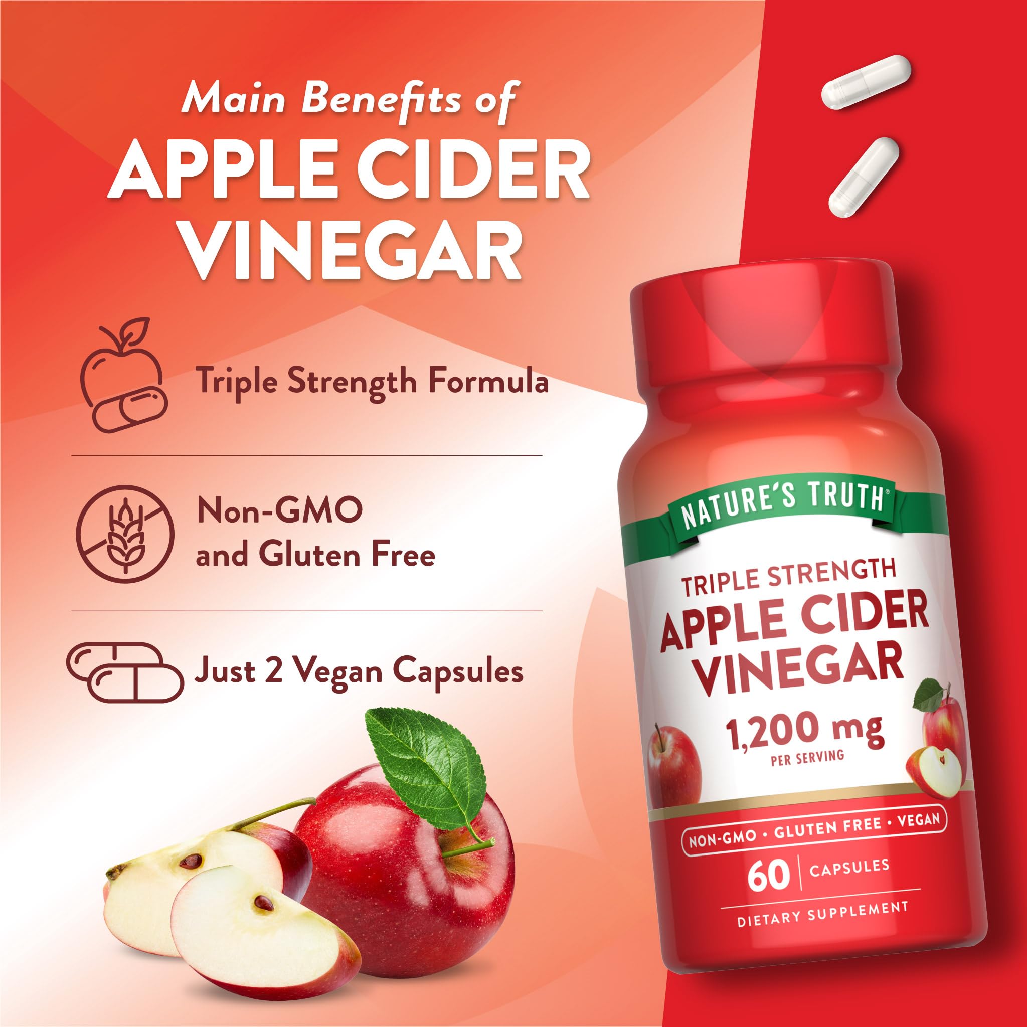 Nature's Truth gluten free and non GMO badge signifies clean ingredient standards.