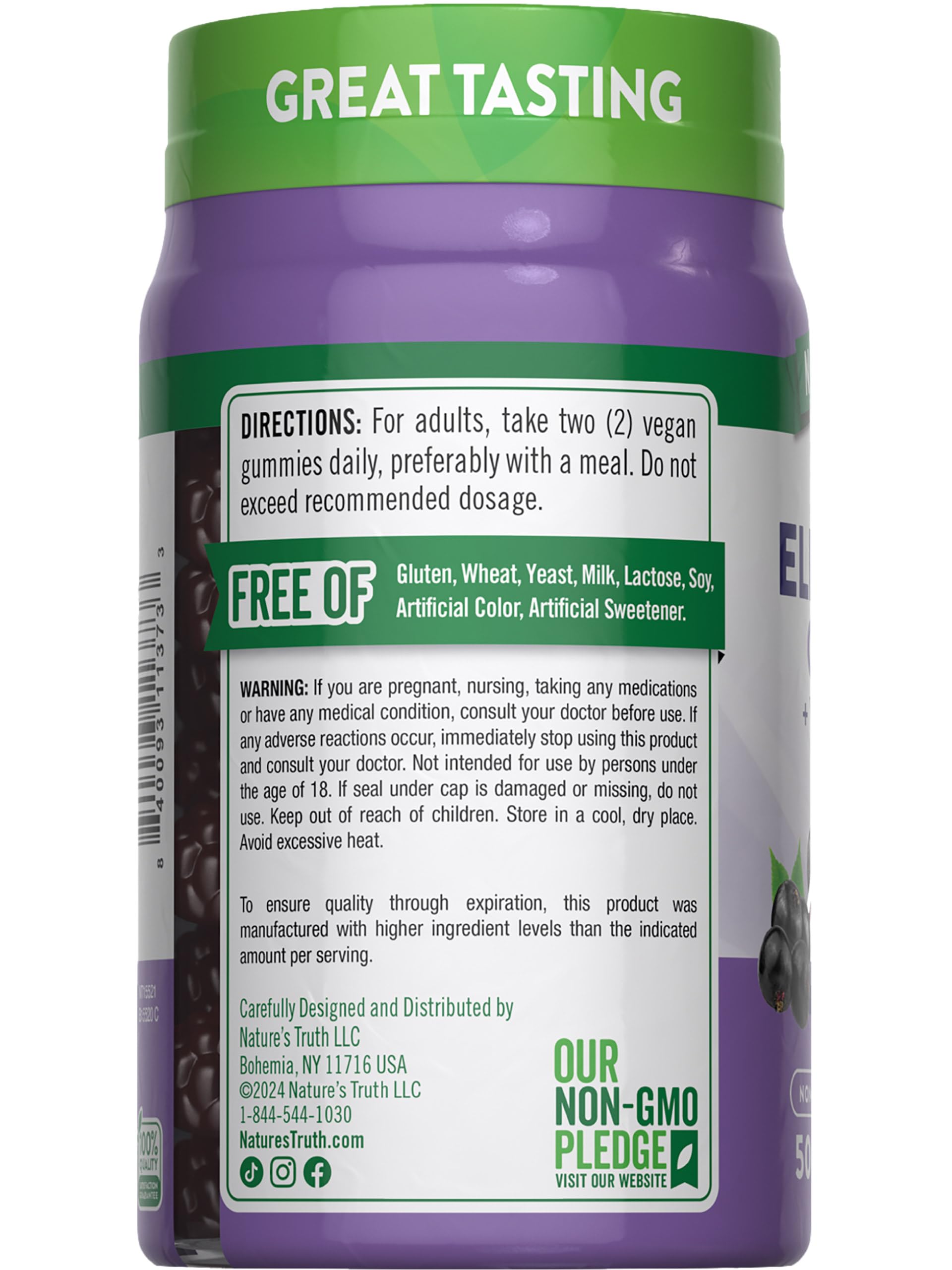 Nature's Truth Gummies bottle being poured for convenient daily routine
