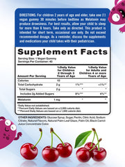 Nature's Truth Kids Melatonin Gummy bottle top with cherry flavor