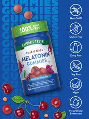 Cherry-flavored Nature's Truth Kids Melatonin Gummy packaging
