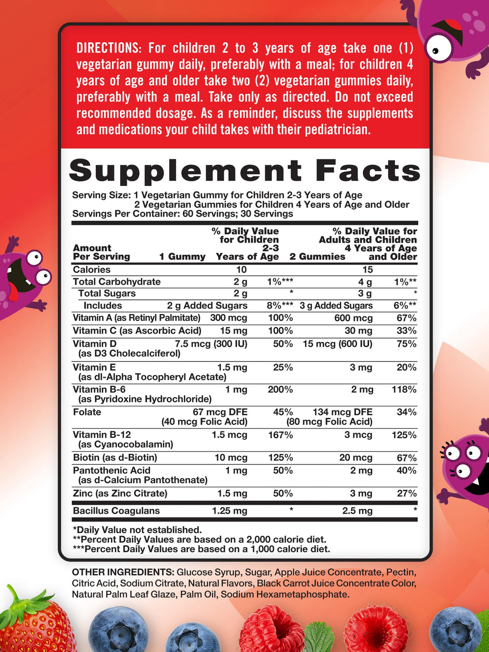 Nature's Truth Kids Multivitamin Gummies Berry Punch closeup, chewable daily snack.
