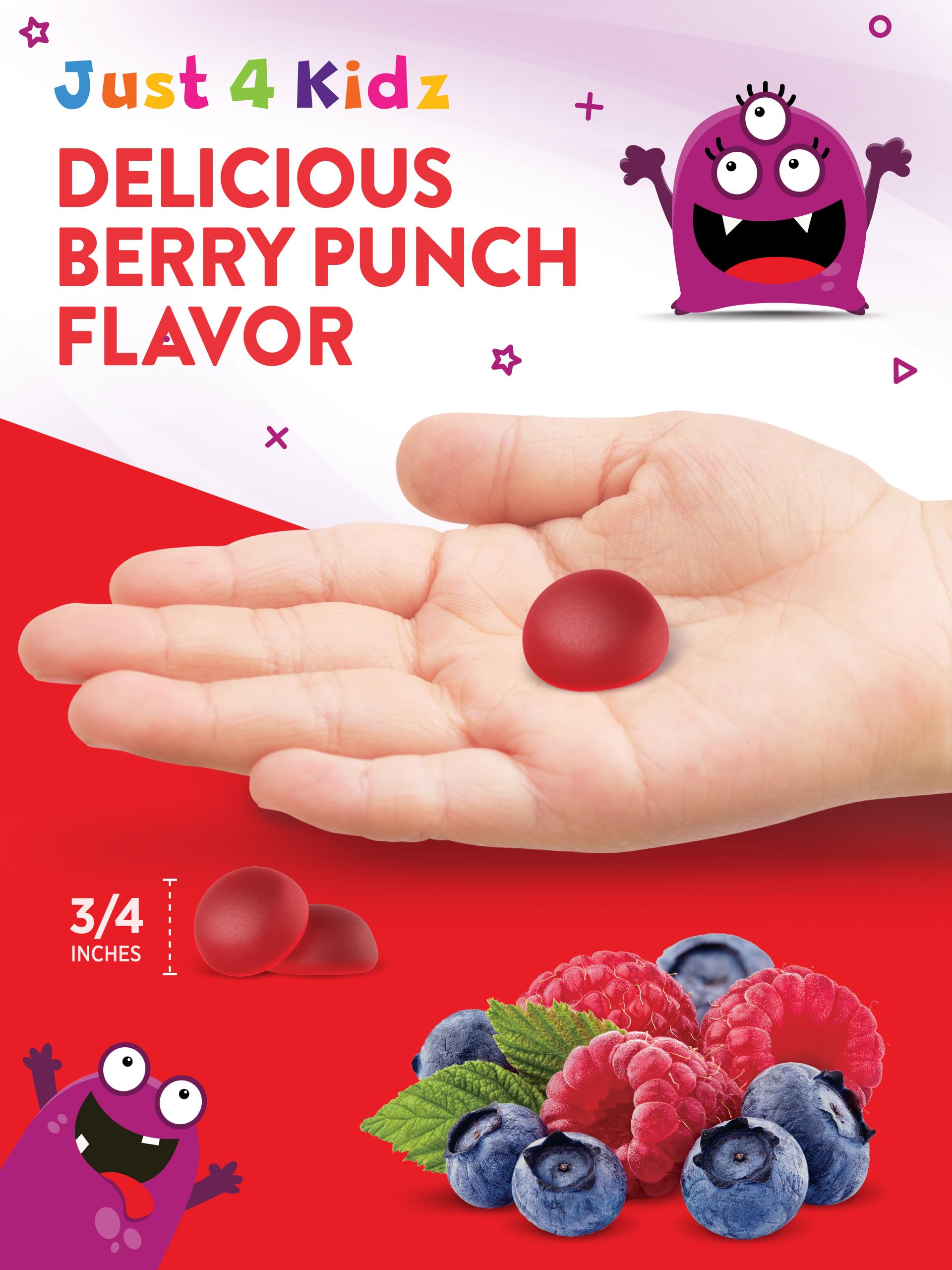 Nature's Truth gluten-free, non-GMO gummies; supports dietary needs.