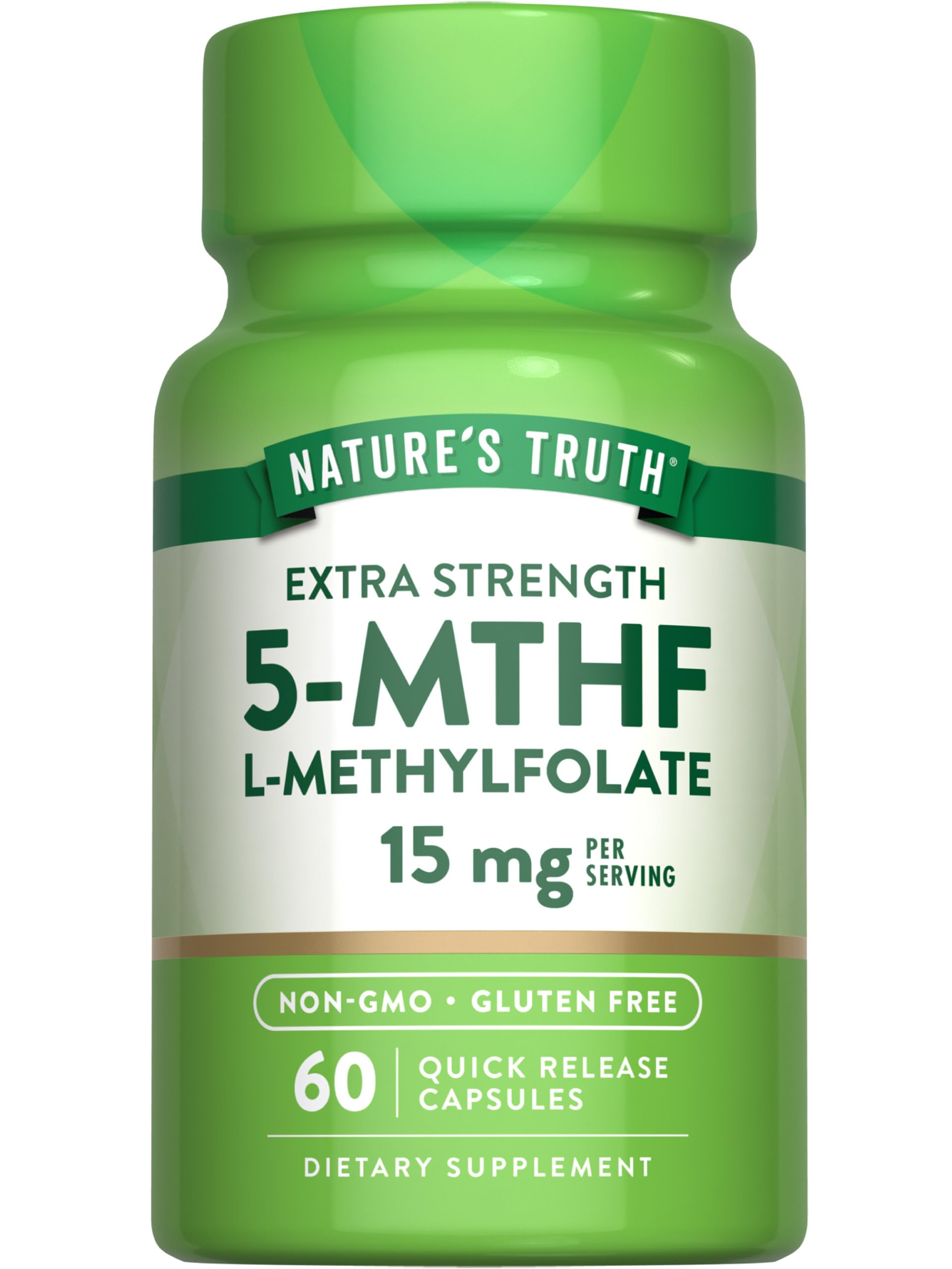 Nature's Truth L-Methylfolate 15mg bottle for daily wellness support