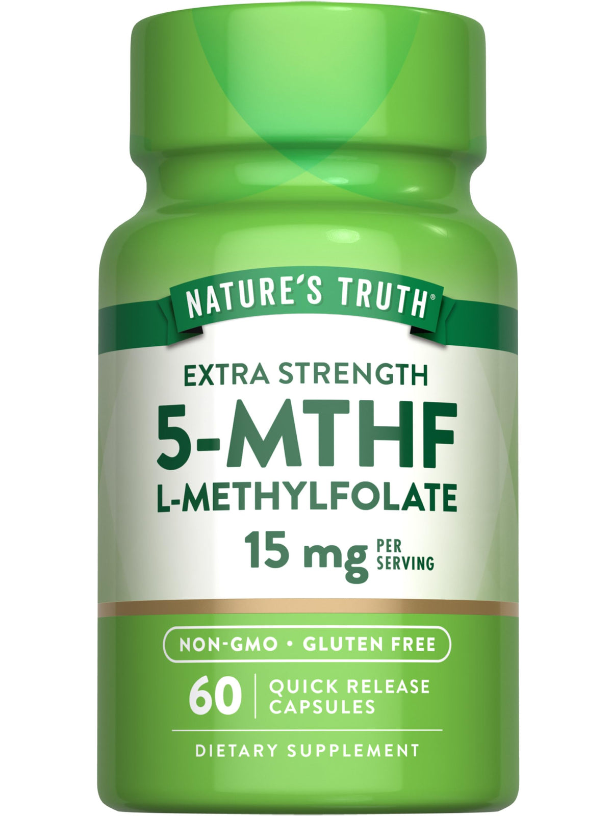 Nature's Truth L-Methylfolate 15mg bottle for daily wellness support