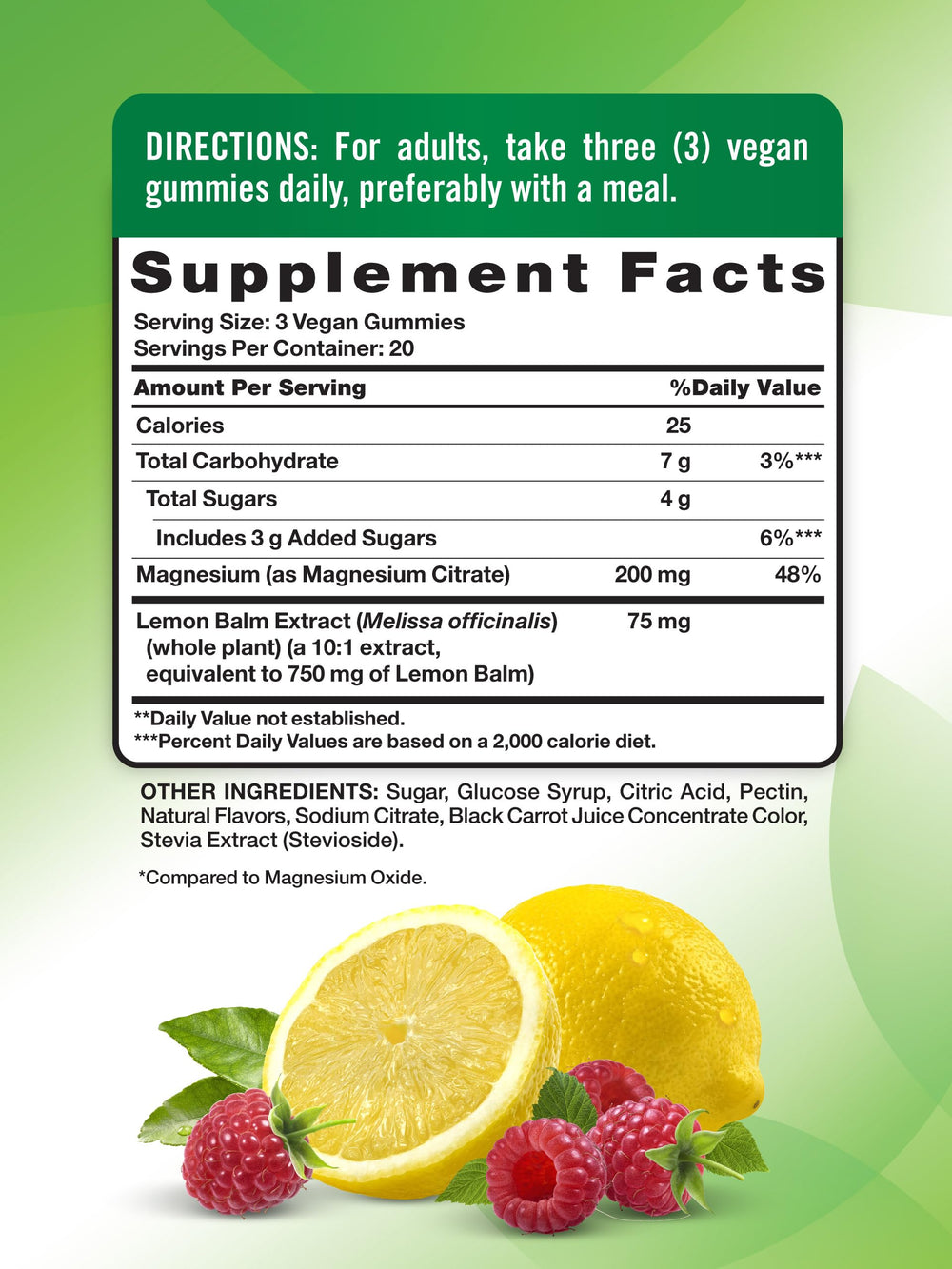 Nature's Truth Magnesium Gummies lemon raspberry flavor close-up, tasty daily support.
