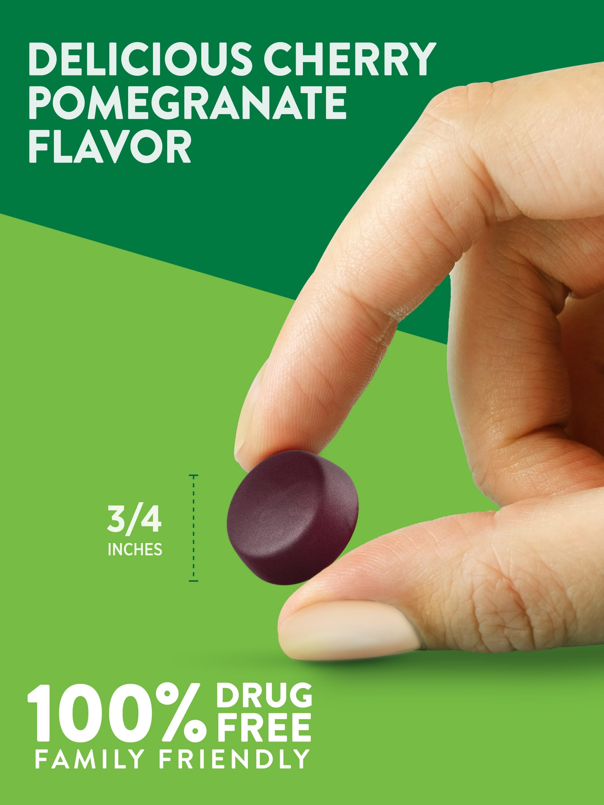 Vegan and gluten-free certification badge on Nature's Truth melatonin gummies