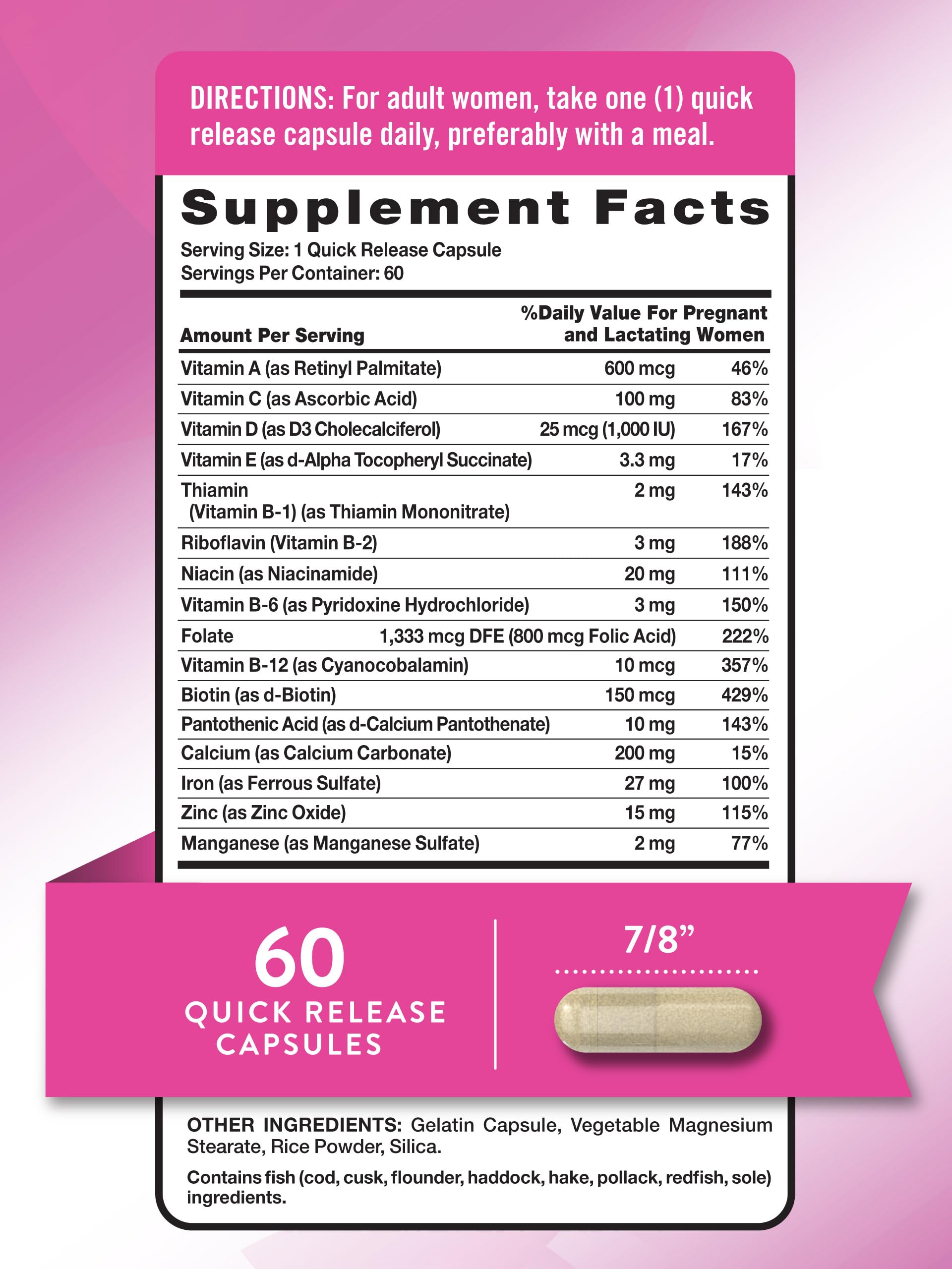Nature's Truth Prenatal blister pack shown for convenient one-per-day use.
