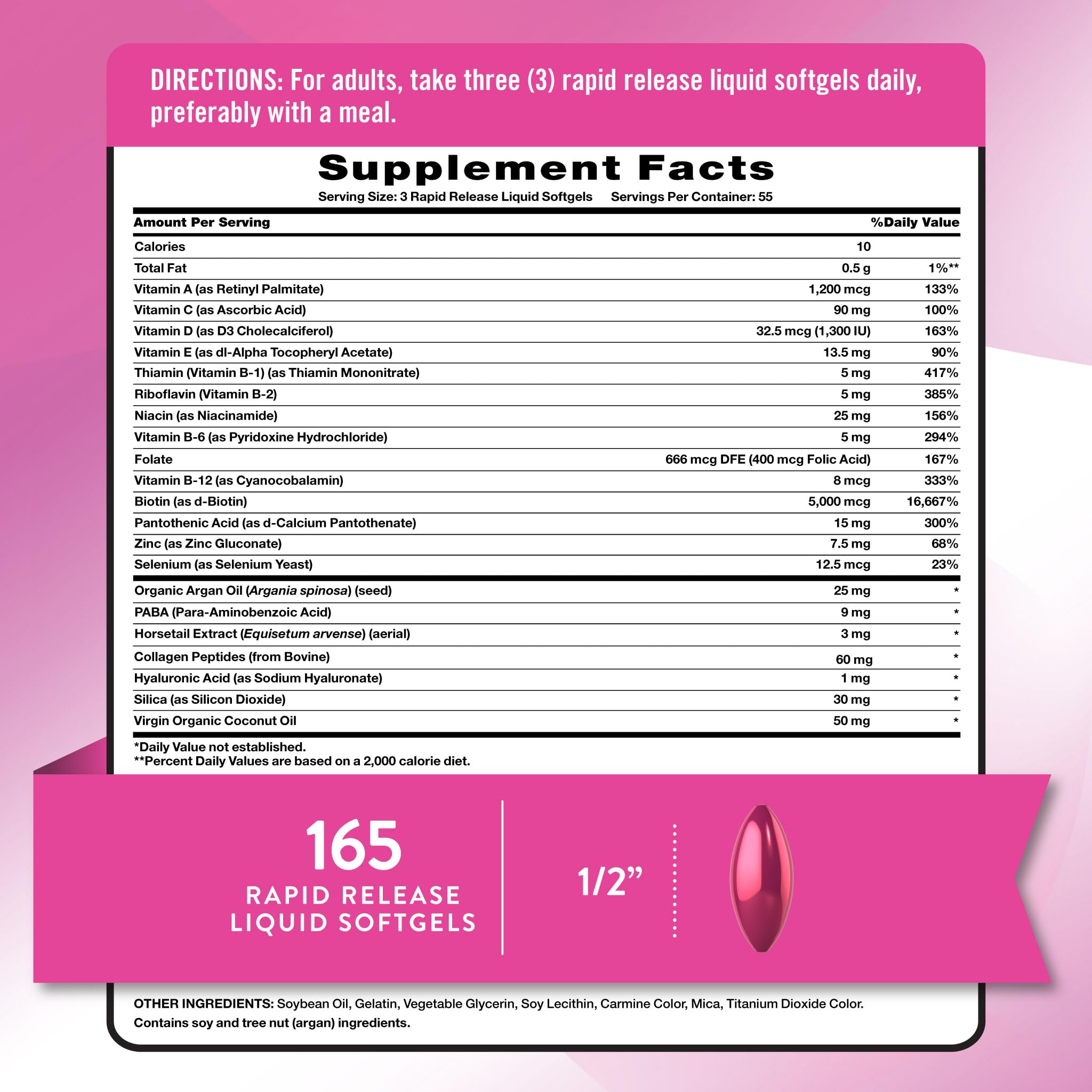 Nature's Truth softgel capsules for easy daily use and rapid absorption.