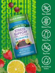 Nature's Truth stress relief gummies lemon strawberry flavor noted for refreshing taste