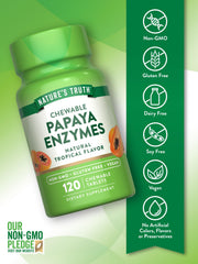 Nature's Truth vegan non-GMO digestive supplement label highlights plant-based enzymes