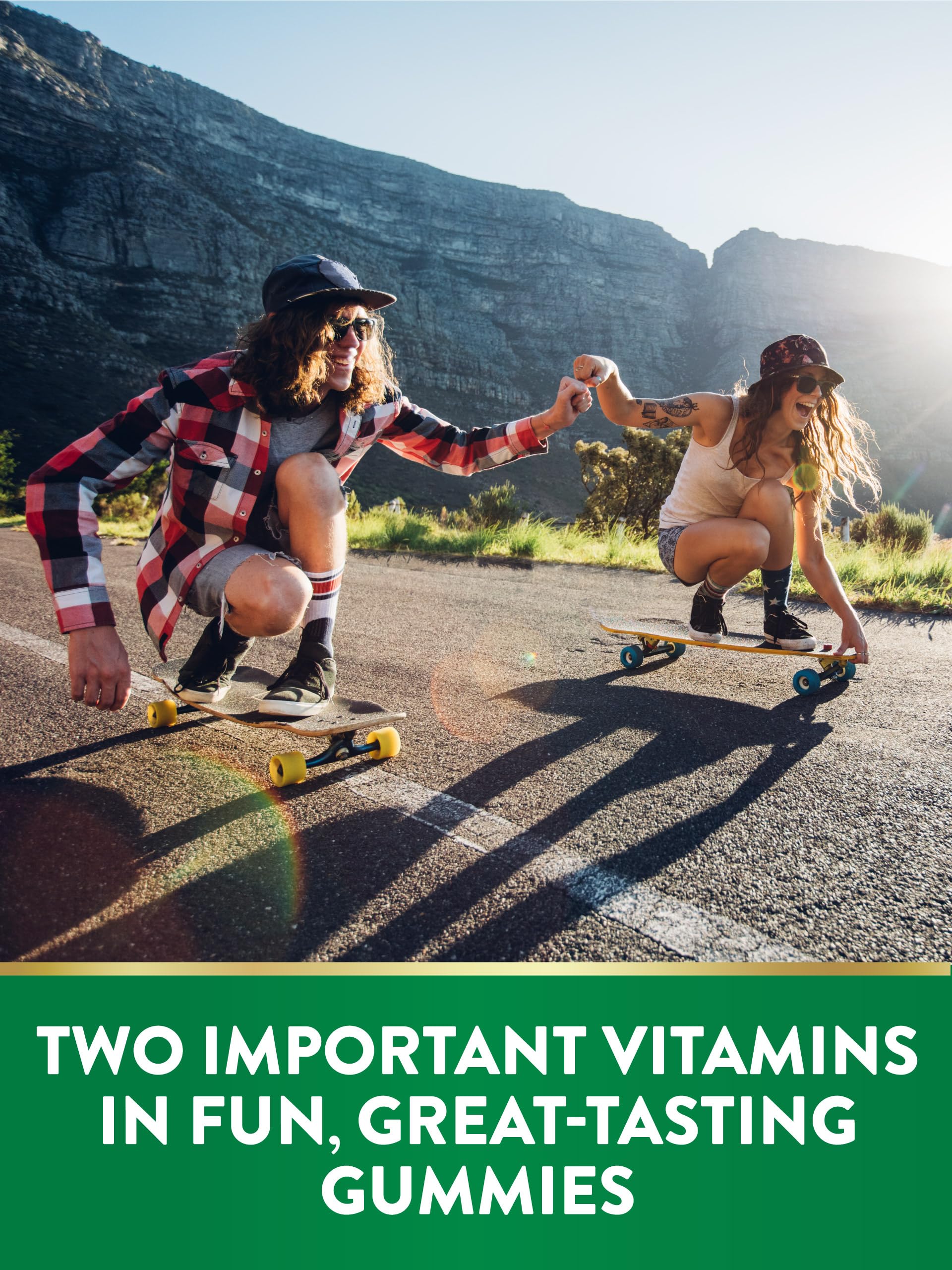Vegetarian Nature's Truth gummies label signaling plant-based ingredients