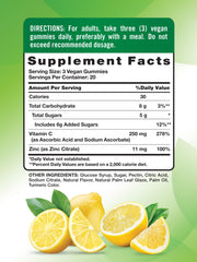 Close-up of Nature's Truth gummies showing lemon flavor for easy daily intake.