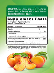 Nature's Truth Vitamin D3 gummies close-up showing peach texture for daily supplementation