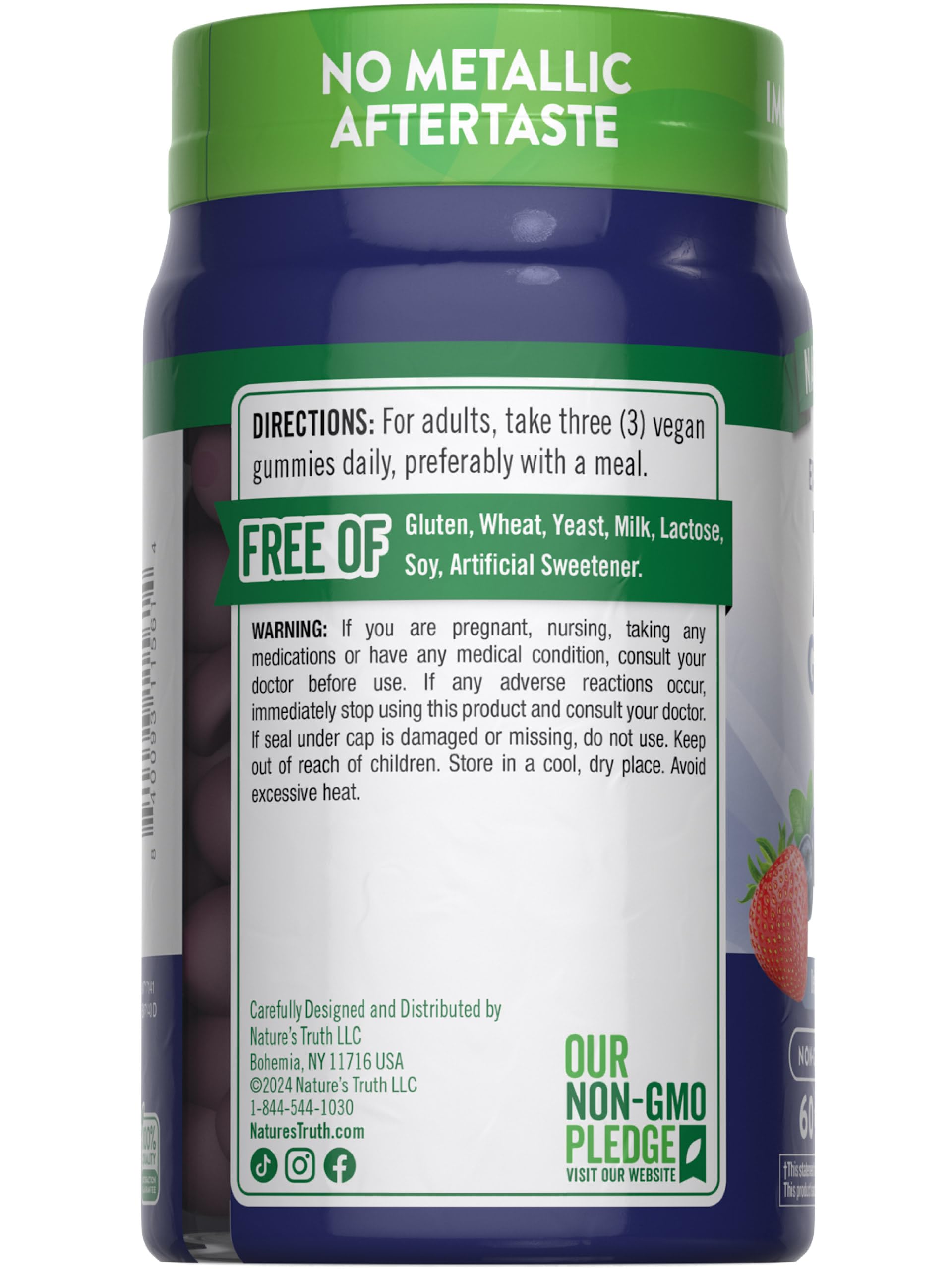 Nature's Truth Zinc Gummies berry gummies pour invites convenient daily intake.