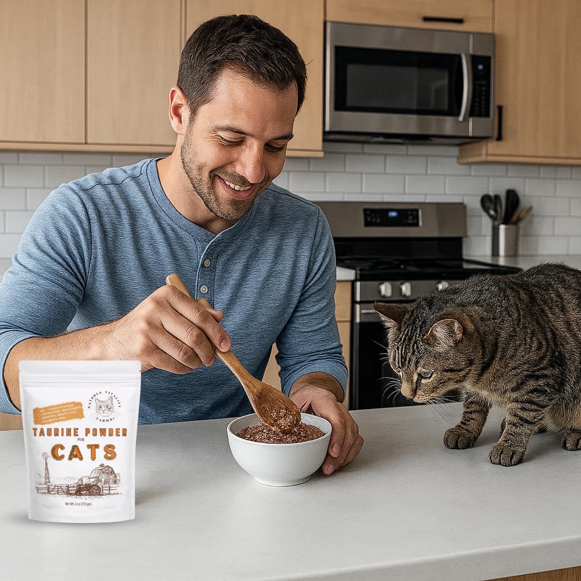 Nature's Vitality Farms Taurine powder supports vision when added to meals