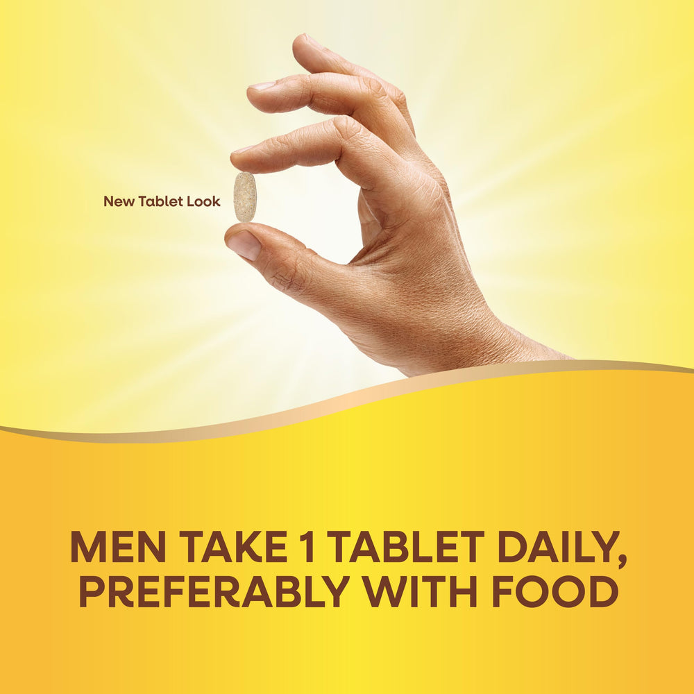 Nature's Way Alive! Men’s 50+ ingredients graphic featuring superfood antioxidants blend.