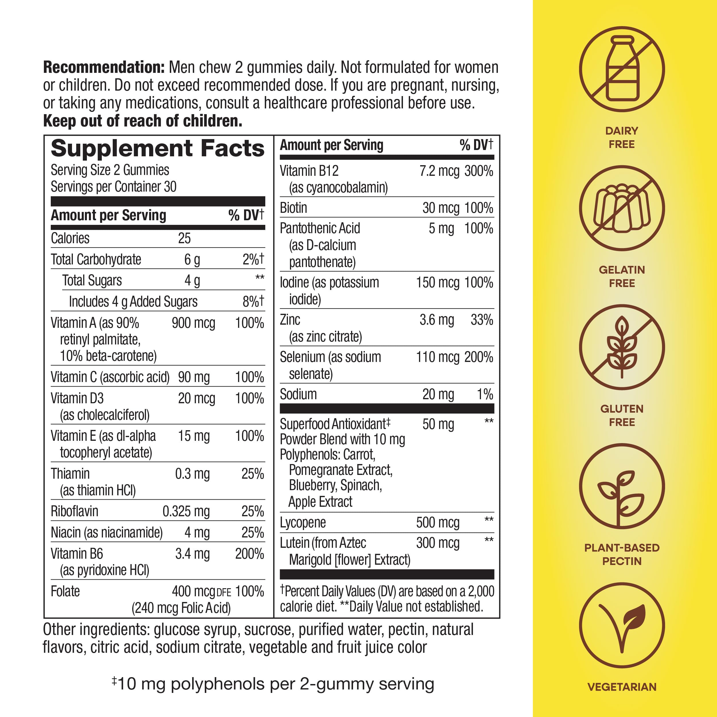 Nature's Way Alive! Men’s 50+ daily two gummies for wellness support.