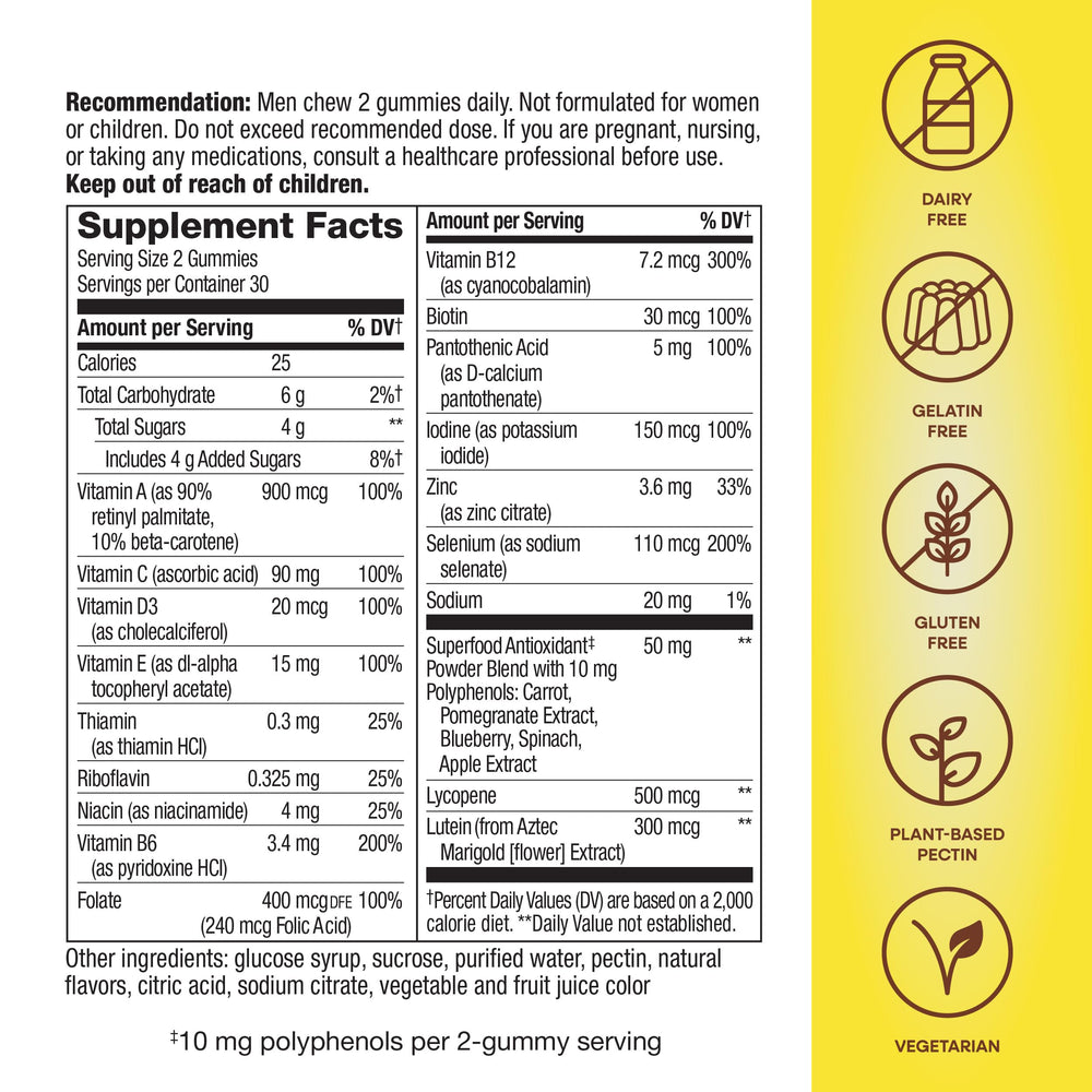 Nature's Way Alive! Men’s 50+ daily two gummies for wellness support.