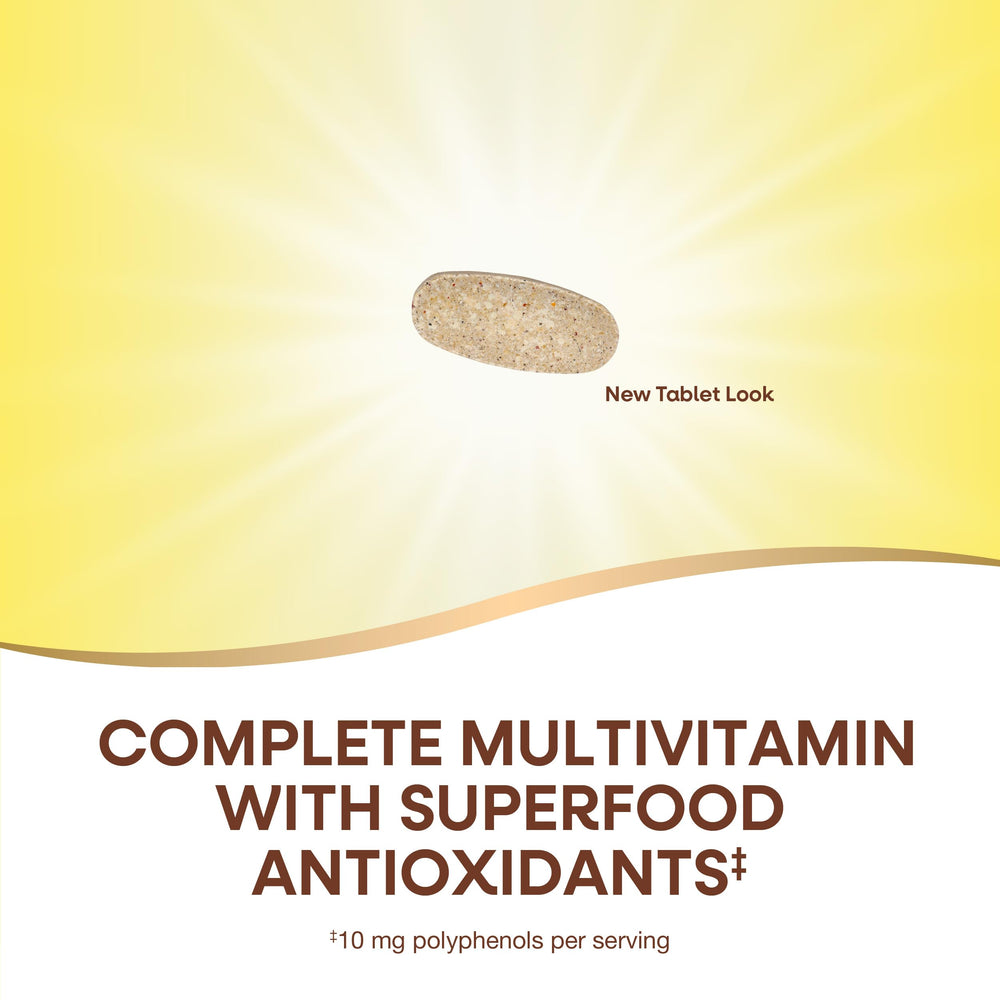 Nature's Way Alive! Men's tablet taken with meals supports consistent energy for active days.