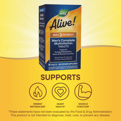 Gluten-free Nature's Way Alive! Men’s Max3 packaging detail