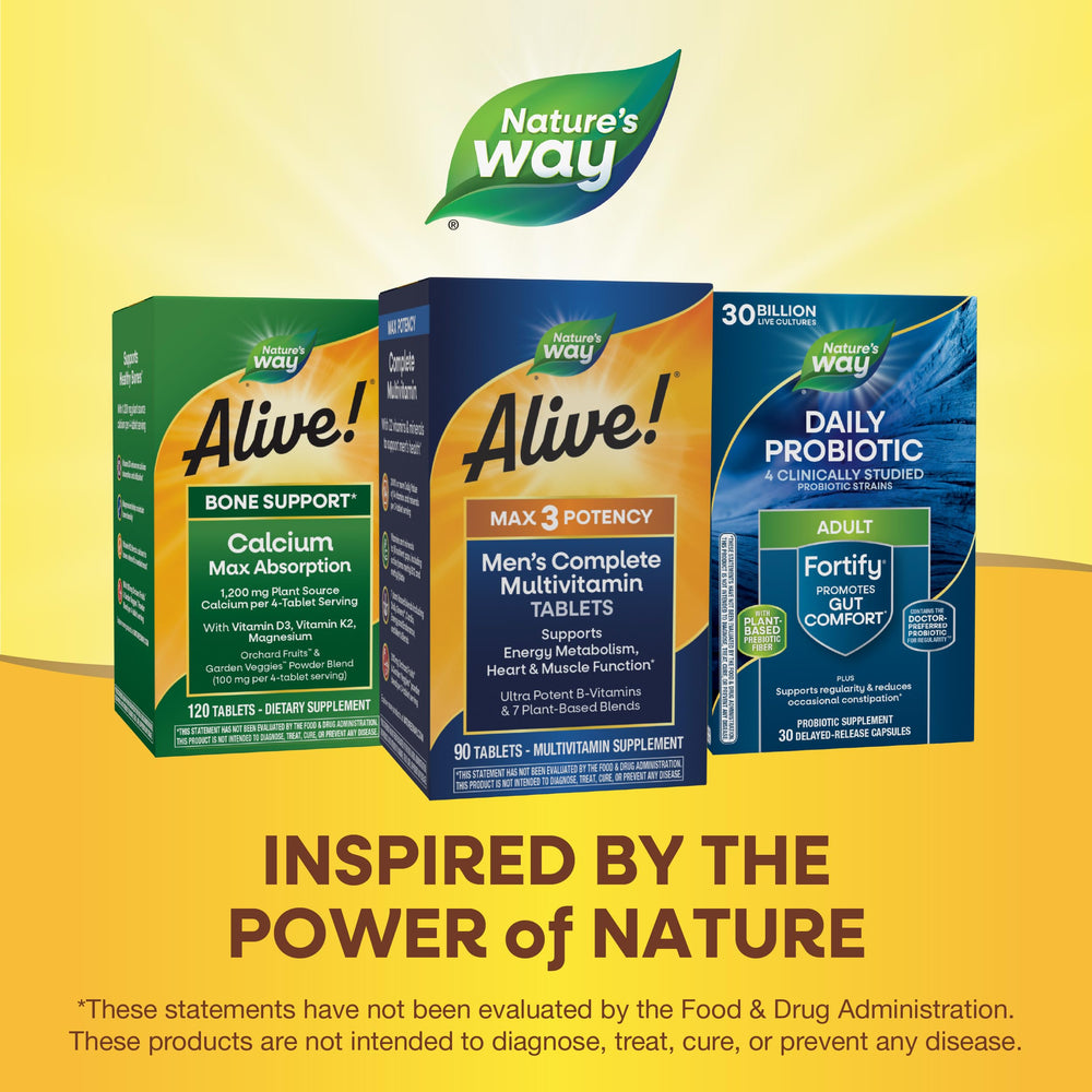 Nature's Way Alive! Men’s Max3 taking three tablets with food