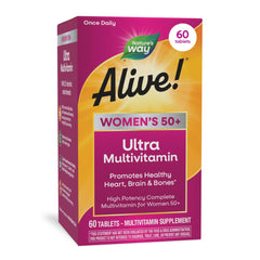 Nature's Way Alive! Women 50+ bottle front view showing high potency multivitamin packaging