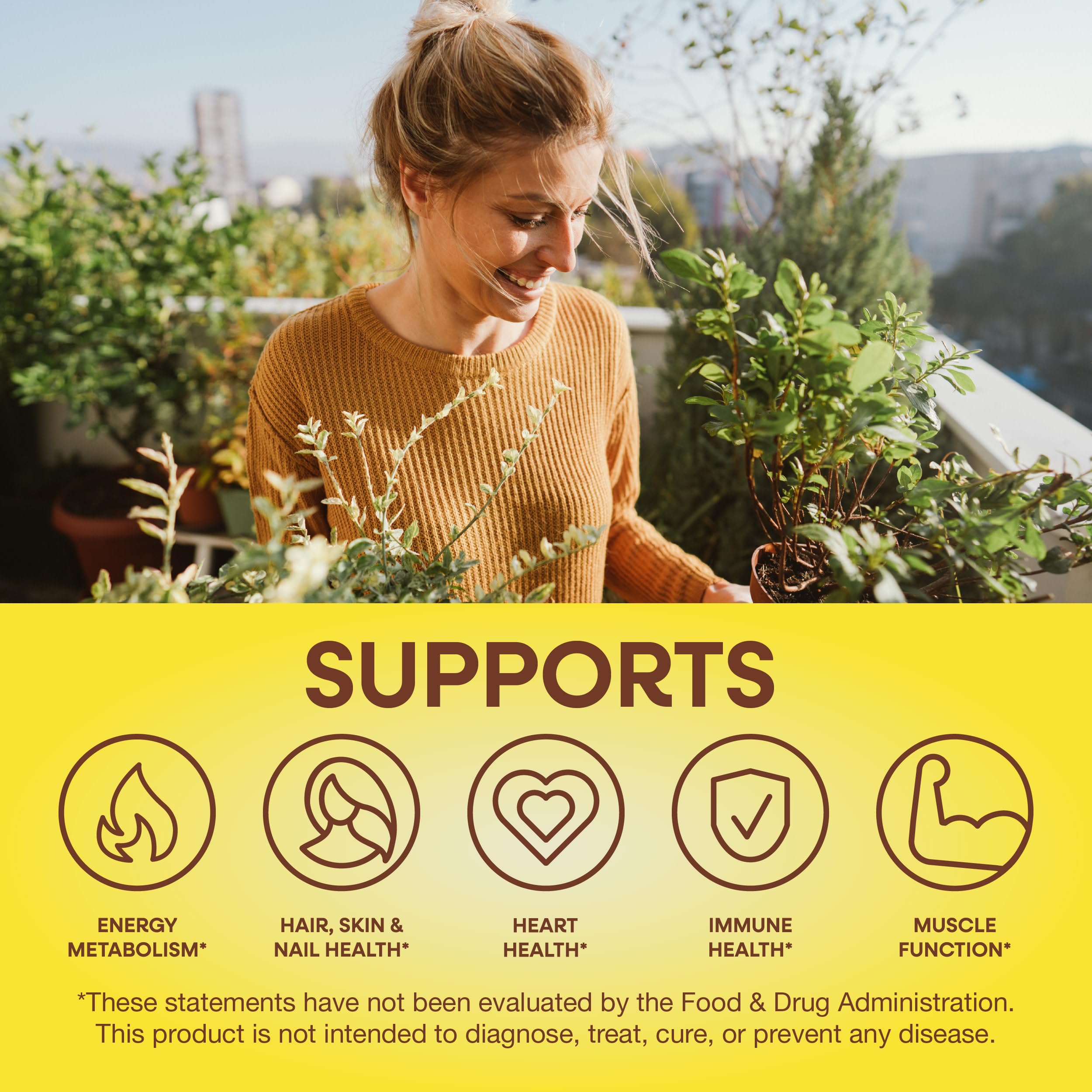 Nutrition with 16 vitamins and minerals supports daily energy and vitality