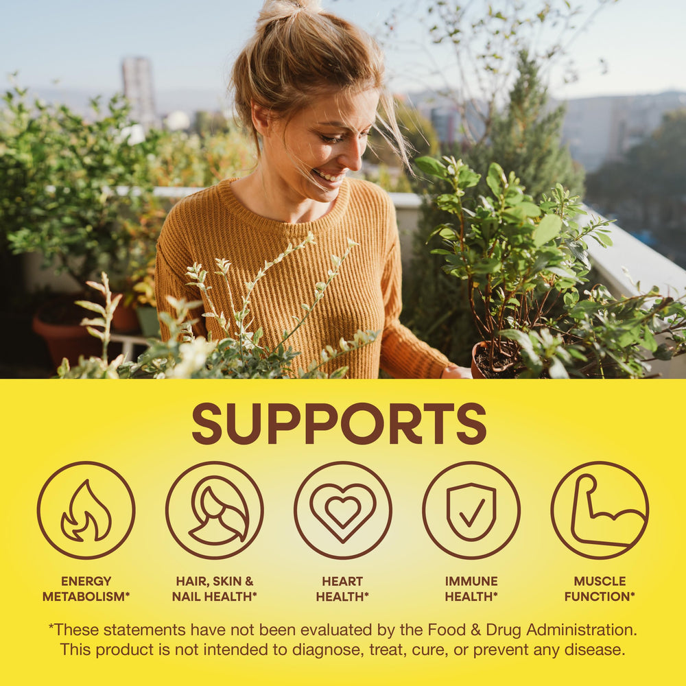 Nutrition with 16 vitamins and minerals supports daily energy and vitality
